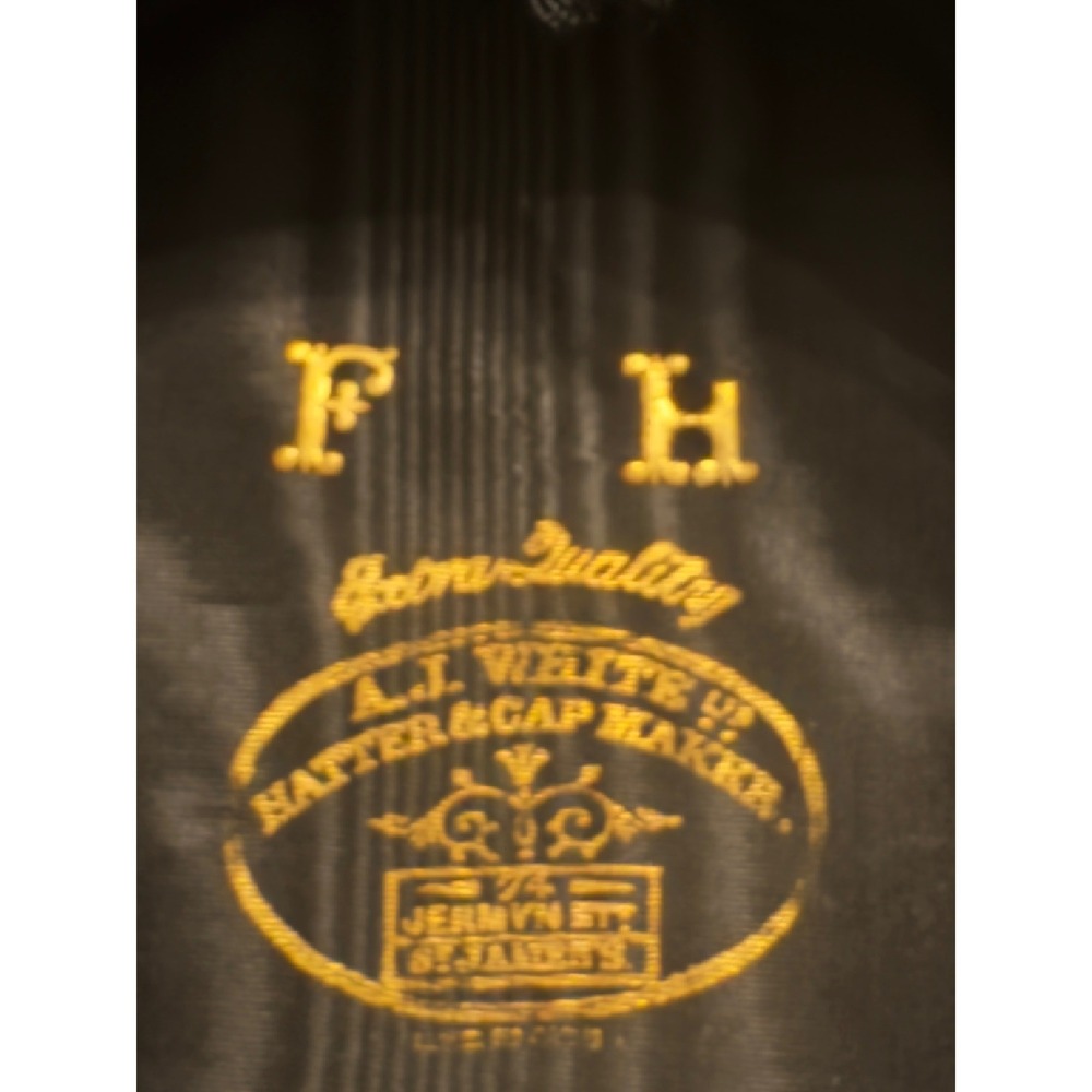A.J. White Ltd Top Hat Mens 7 1/4 Black Silk Grosgrain Collapsible Opera London - Picture 13 of 13